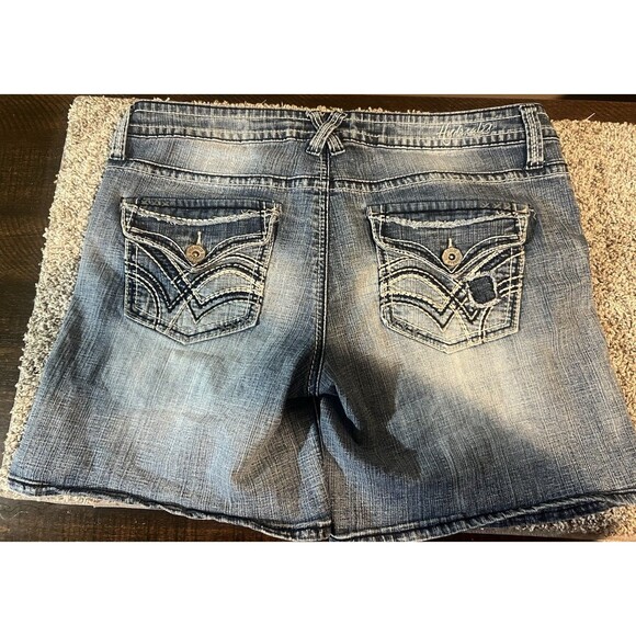 Hydraulic Denim Shorts Womens SZ 17/18 Thick Stitch Embroidered - Picture 3 of 3
